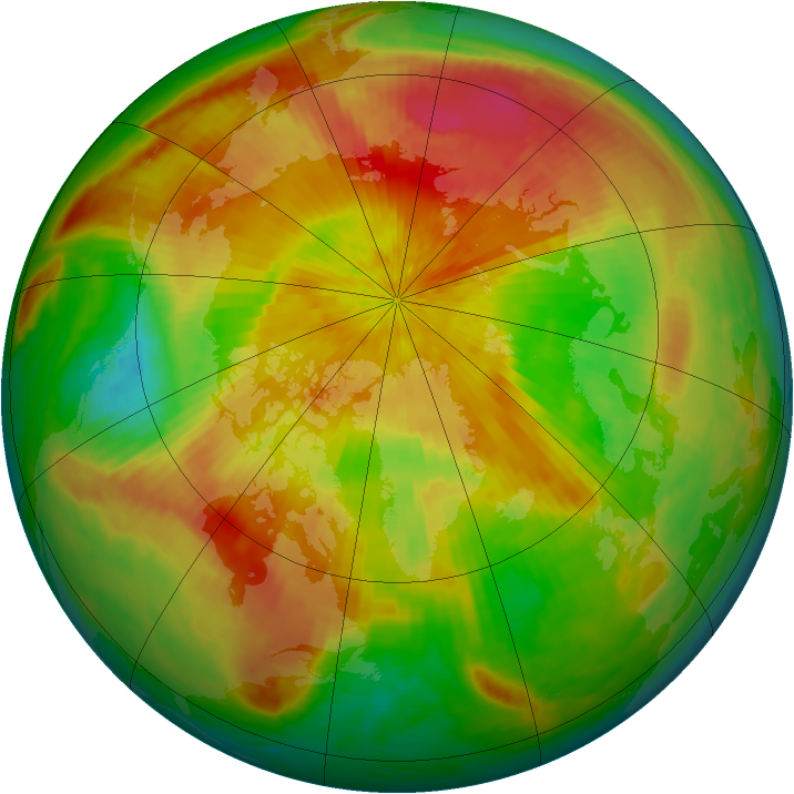 Arctic ozone map for 28 April 2004